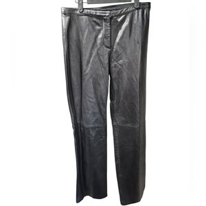 Vintage Croft & Barrow Genuine Lambskin Leather Pants. Black–Size 8.NWT